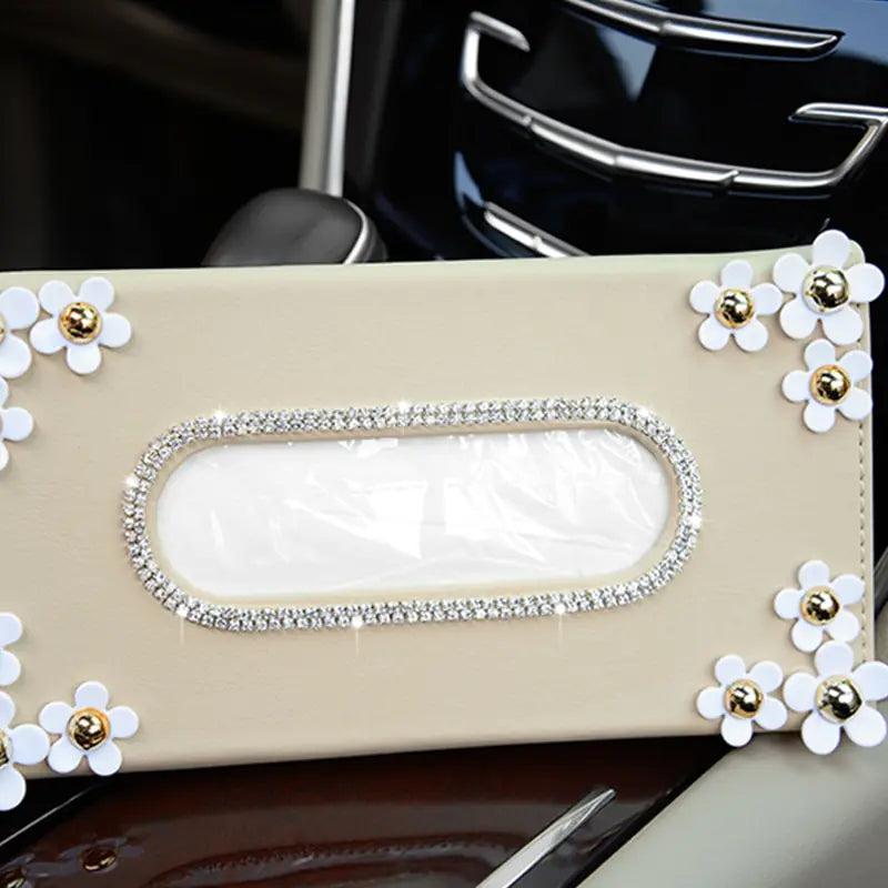 Car Crystal Paper Box with Chrysanthemum Crystal