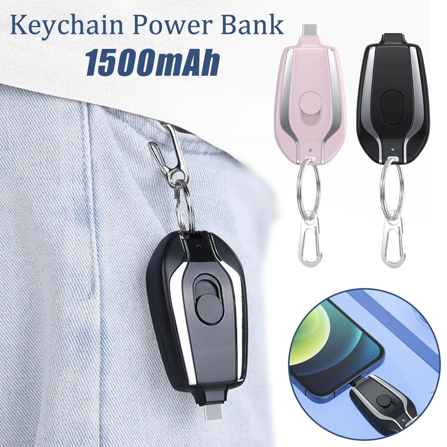 Portable Keychain Charger Type-C