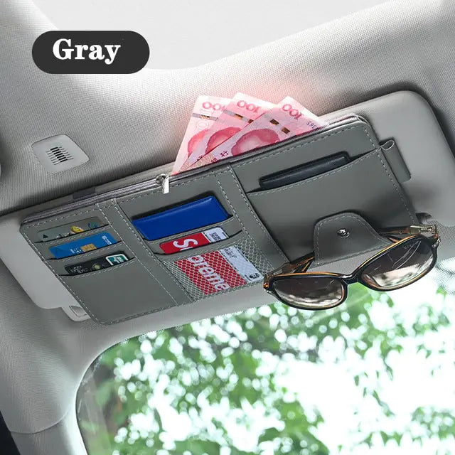 Car Sun Visor Bill Pen Business Card Holder